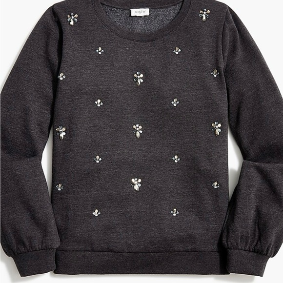 J.Crew Embellished Sweatshirt Size XS New With Tags! - Picture 2 of 10